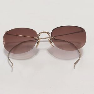 1/10 12 K Gold Filled Sunglasses Wire Frame With Brown Lenses